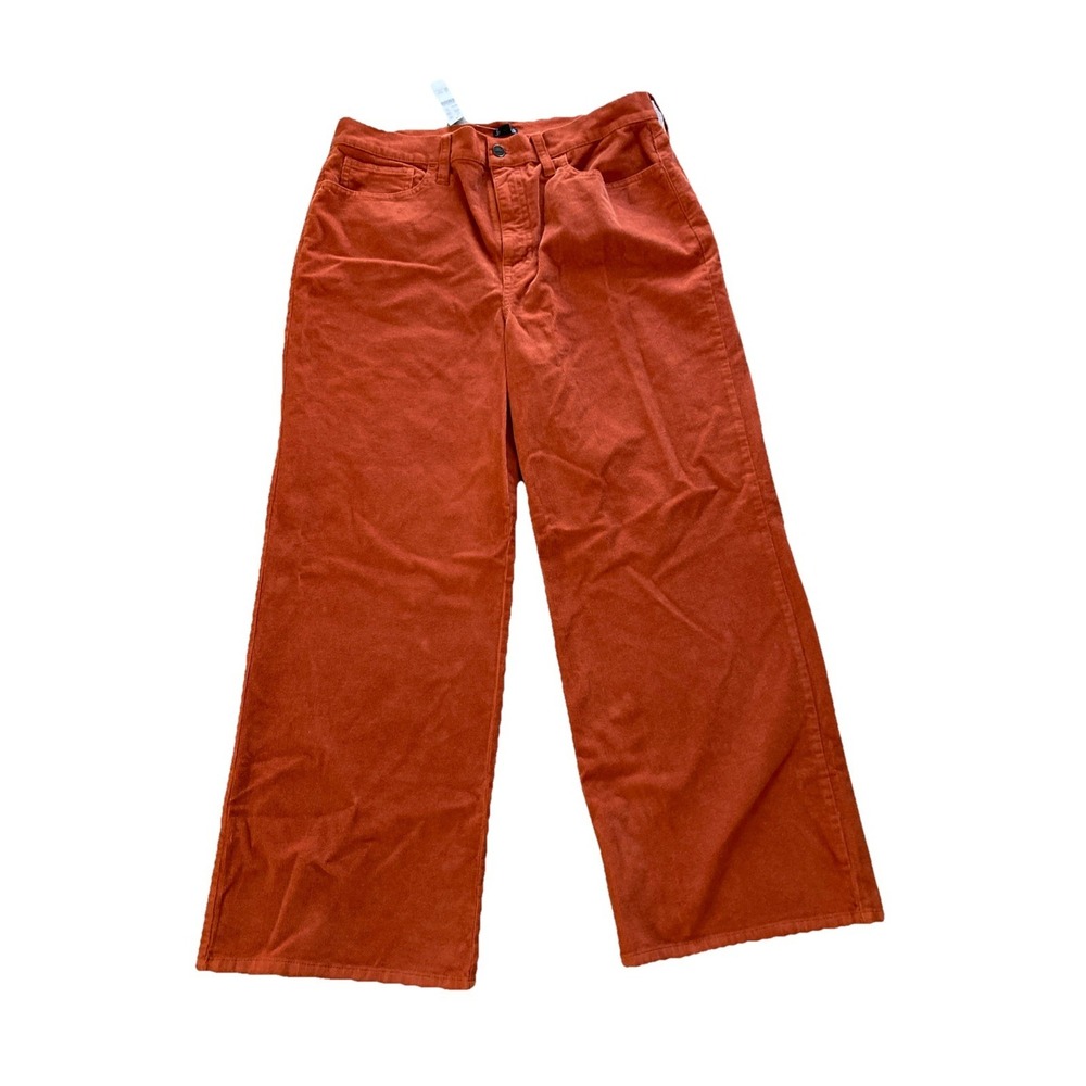 J. Crew Corduroy Pants‎ Women's Sz 31 NWT Wide Leg Ankle Burnt Orange
